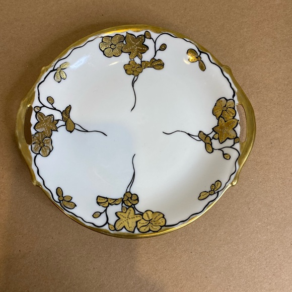 Vtg Nippon Hand Painted Small Bowl Saucer and Dessert Plate Gold Blue Birds - Picture 11 of 13